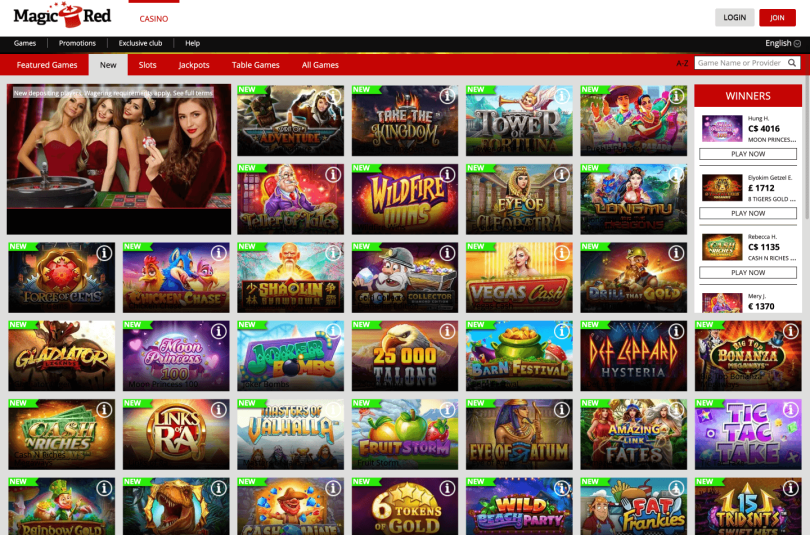 MagicRed new games