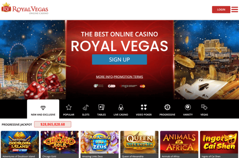 Royal Vegas screenshot