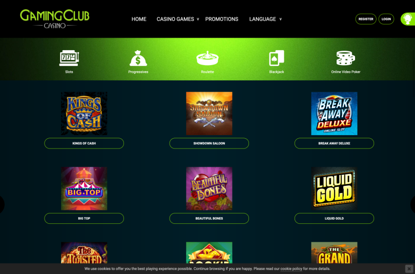 Gaming club slots