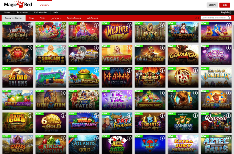 MagicRed featured games