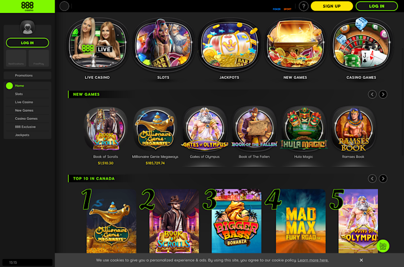 888 casino homepage 888 Casino screenshot