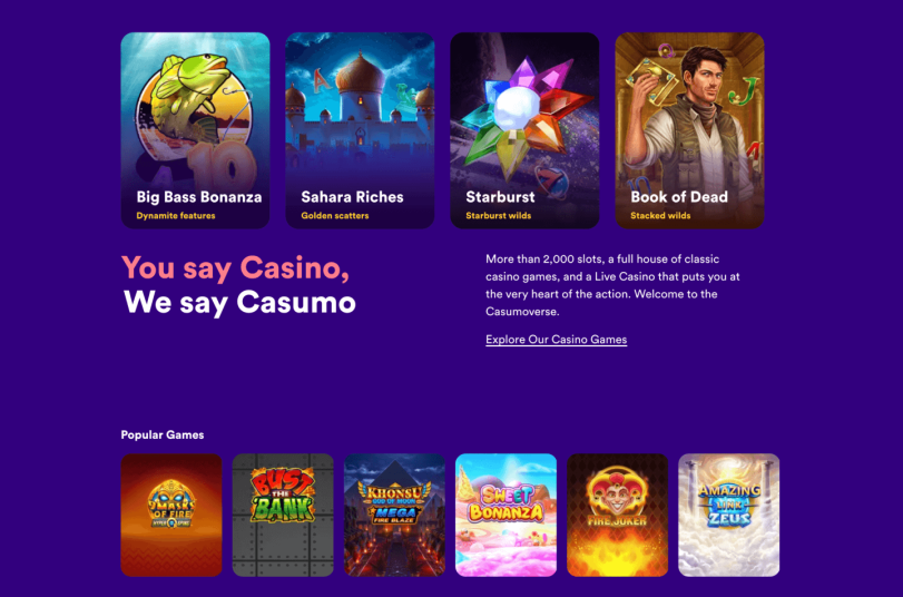 Casumo Casino gameplay
