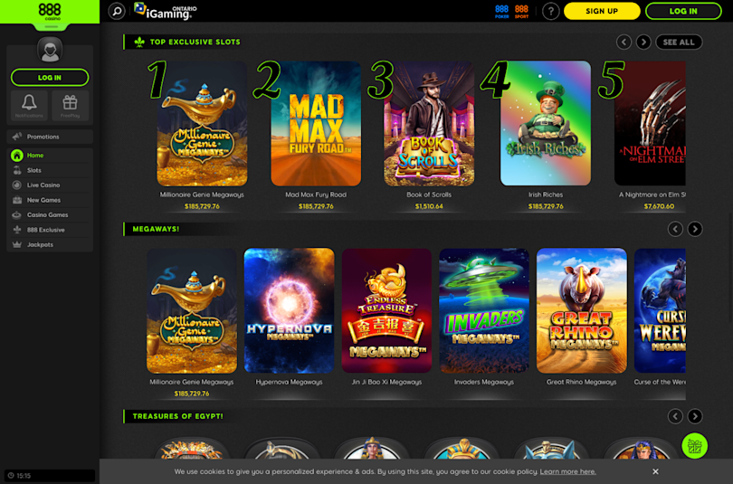 888 casino top exclusive slots 888 Casino screenshot