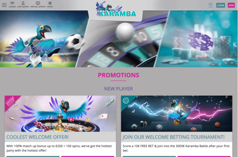 Karamba Casino screenshot 