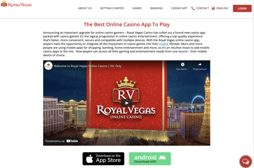 Royal Vegas screenshot