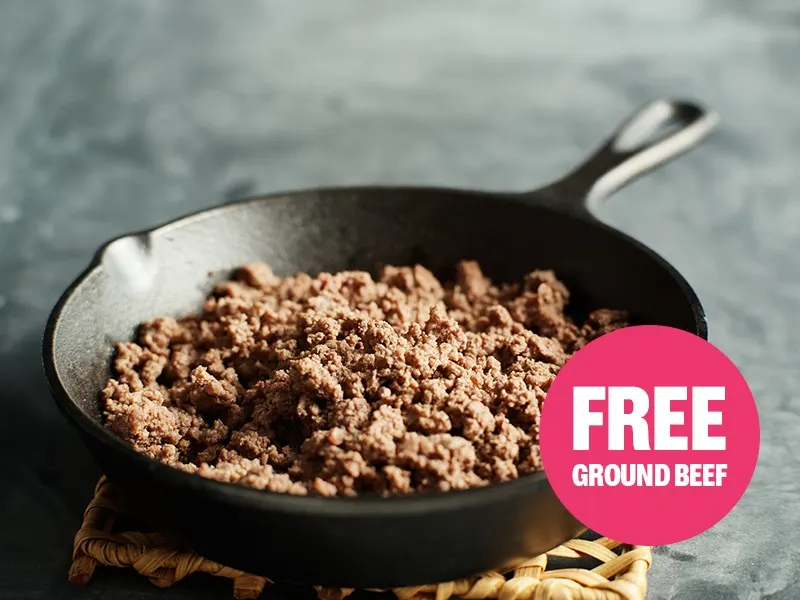 Free Ground Beef with call out