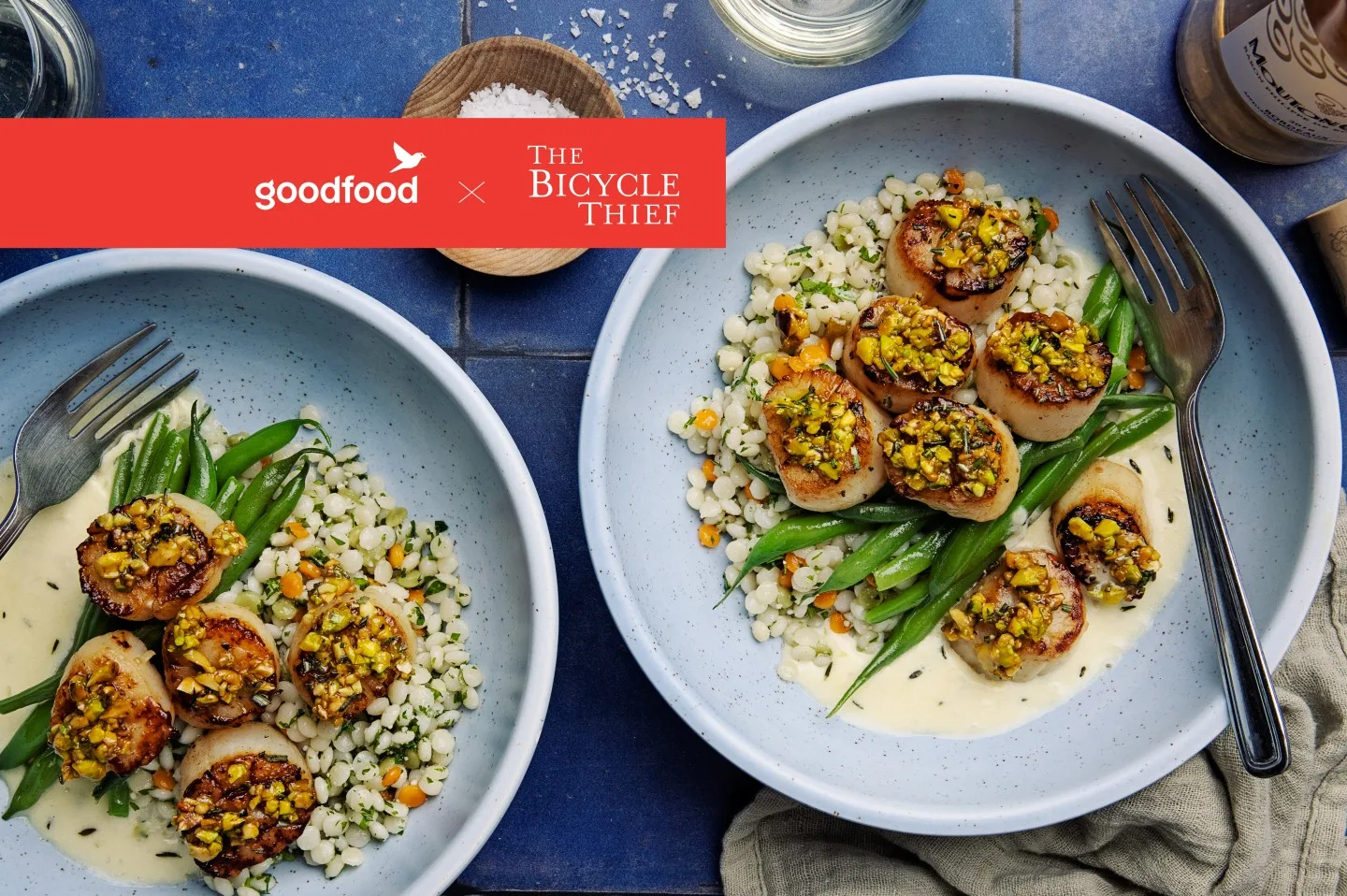 Bicycle Thief: Pistachio-Rosemary Crusted Scallops with Beurre Blanc