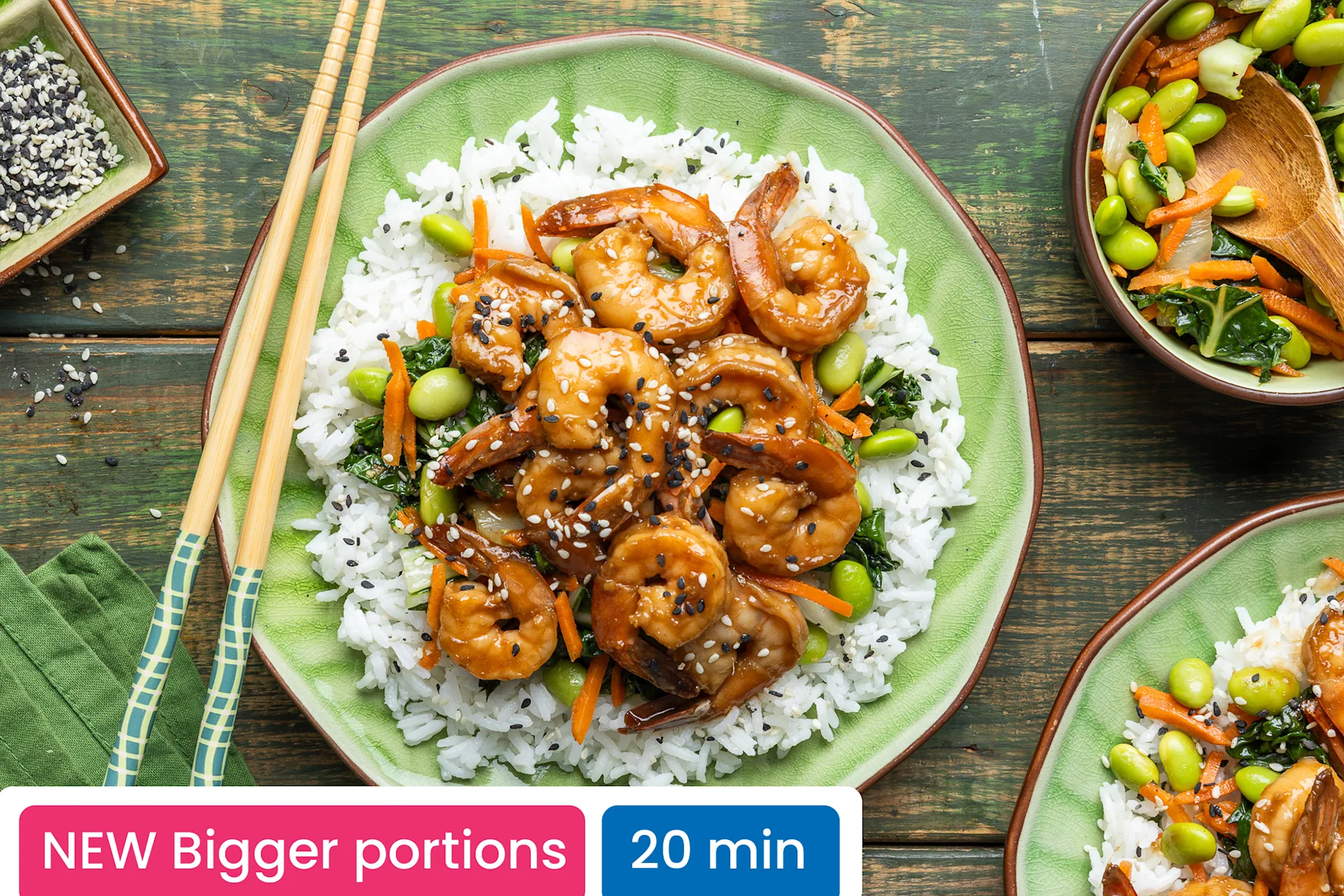 Teriyaki-Ginger Shrimp Bowls