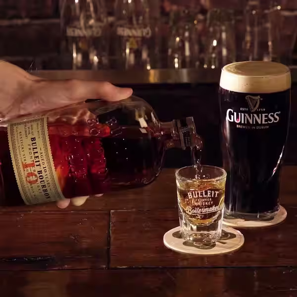 Bulleit Bourbon 10 Year Old & Stout or Saison