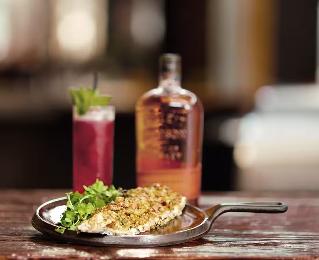 Bacon and Crab Stuffed Walleye Fillet & Watermelon Sour hero