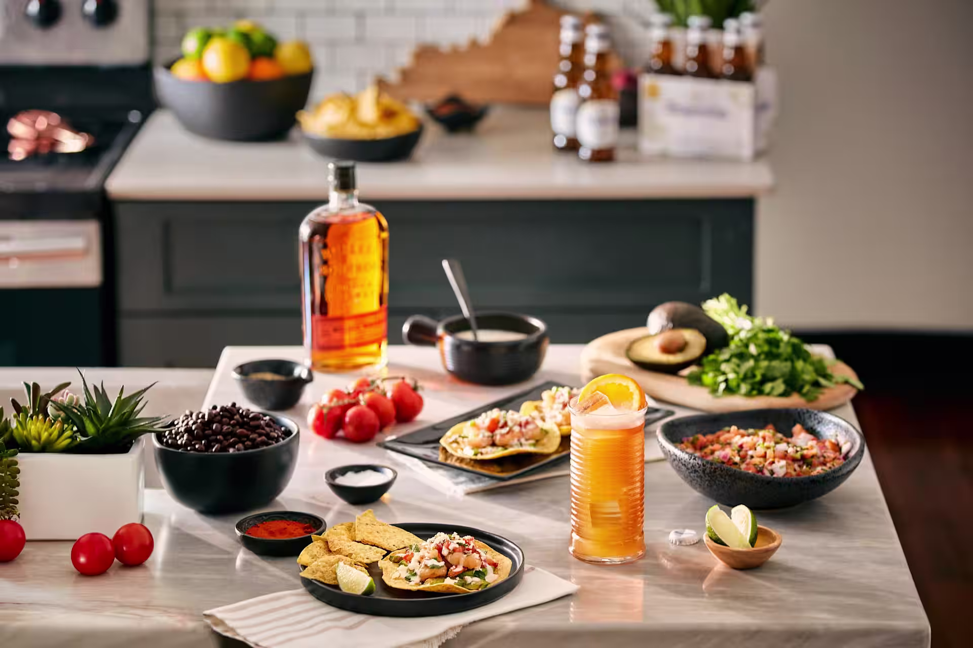 Harvest Moon Shandy & Shrimp Tostada hero