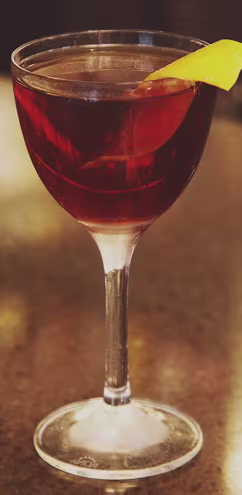 A glass of Bulleit Kentucky calling. Click to find our recipe for Kentucky Calling