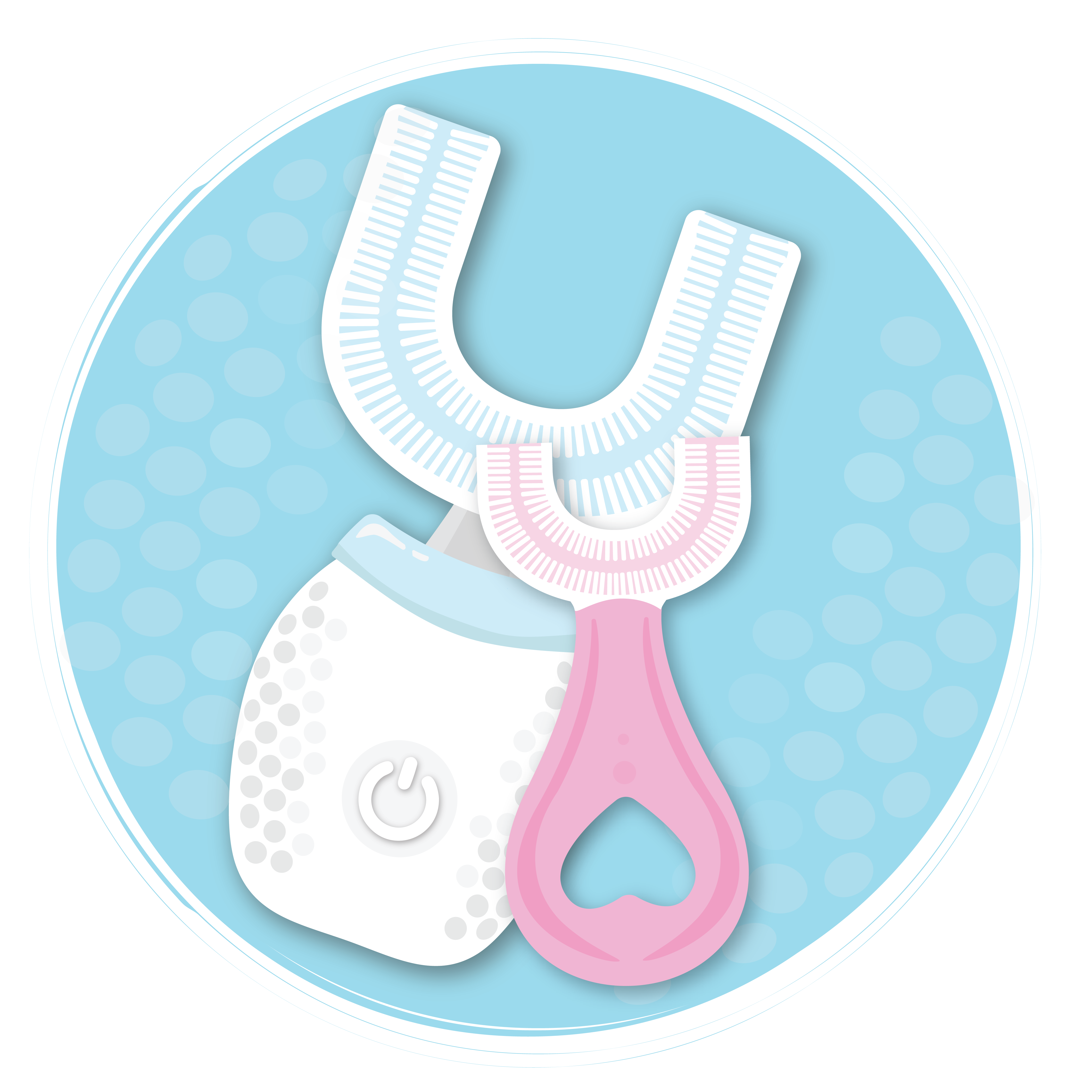 Two sizes of u-shaped electric toothbrushes