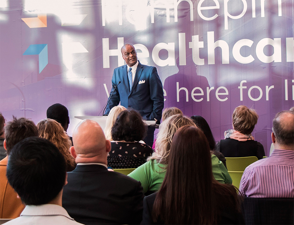 Rod Young - CEO talking in front of a group of medical professionals