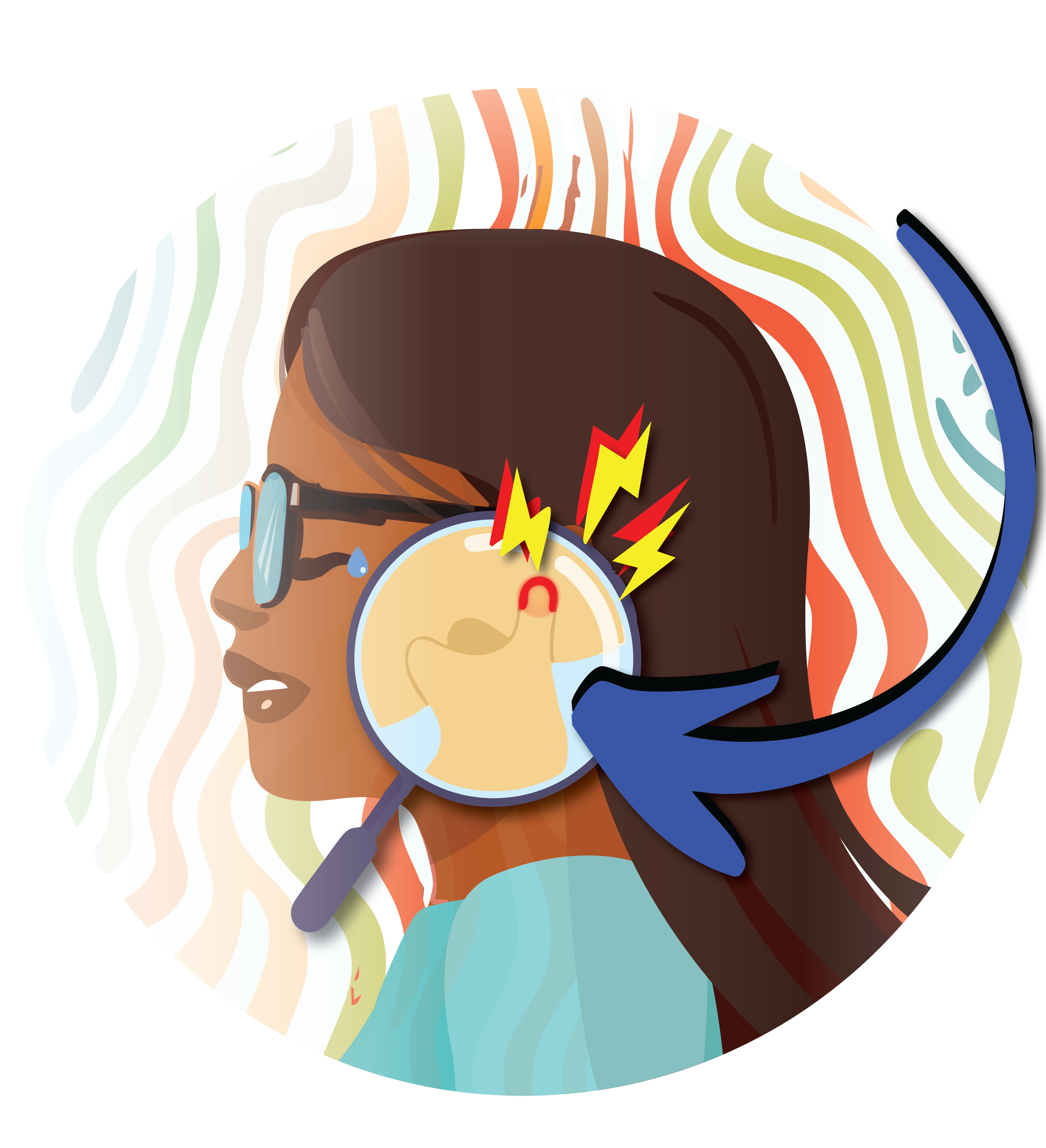 Image of pain in the TMJ area of the jaw