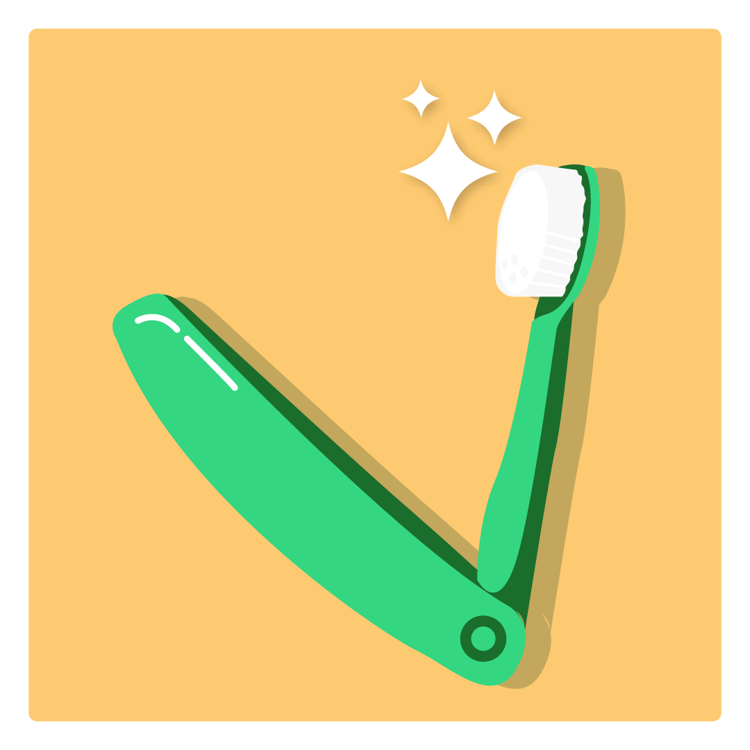Foldable, travel-size toothbrush