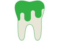 Tooth with bacteria graphic
