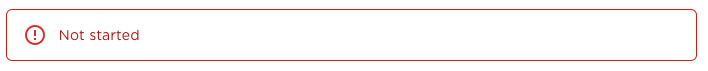 Not started error screenshot