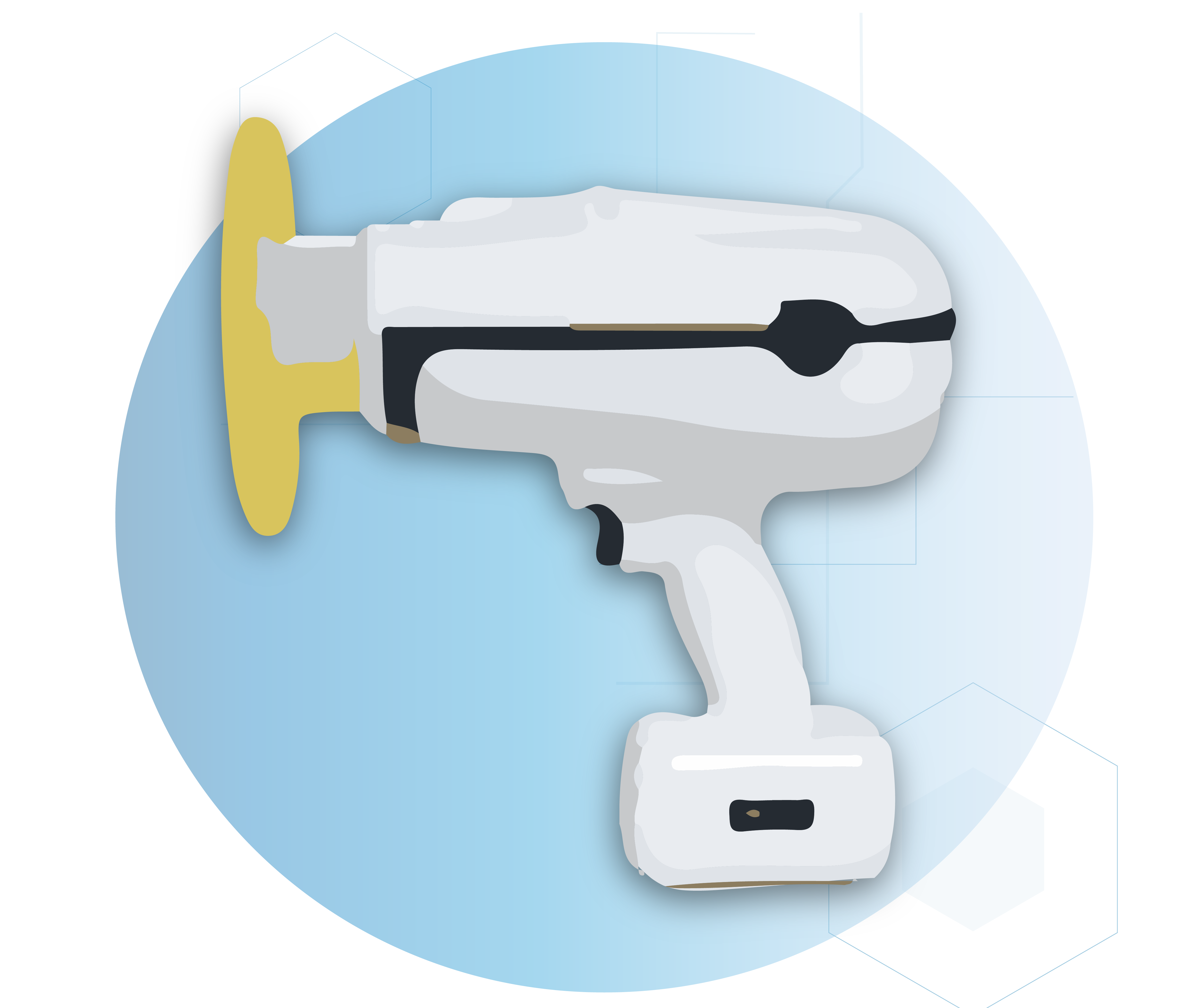 Illustration of a portable dental X-ray unit