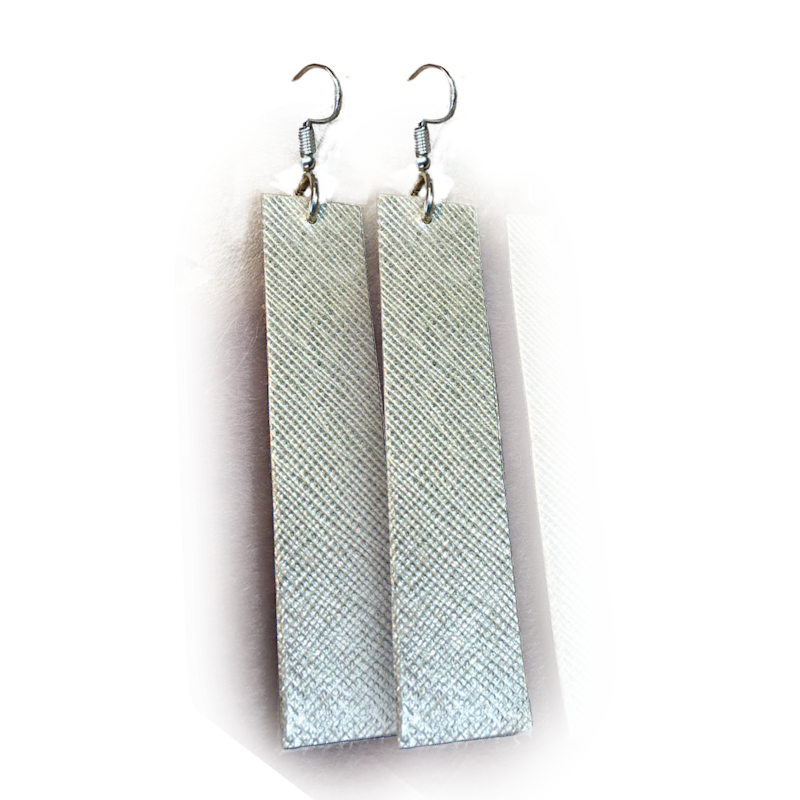 Metallic 2025 leather earrings