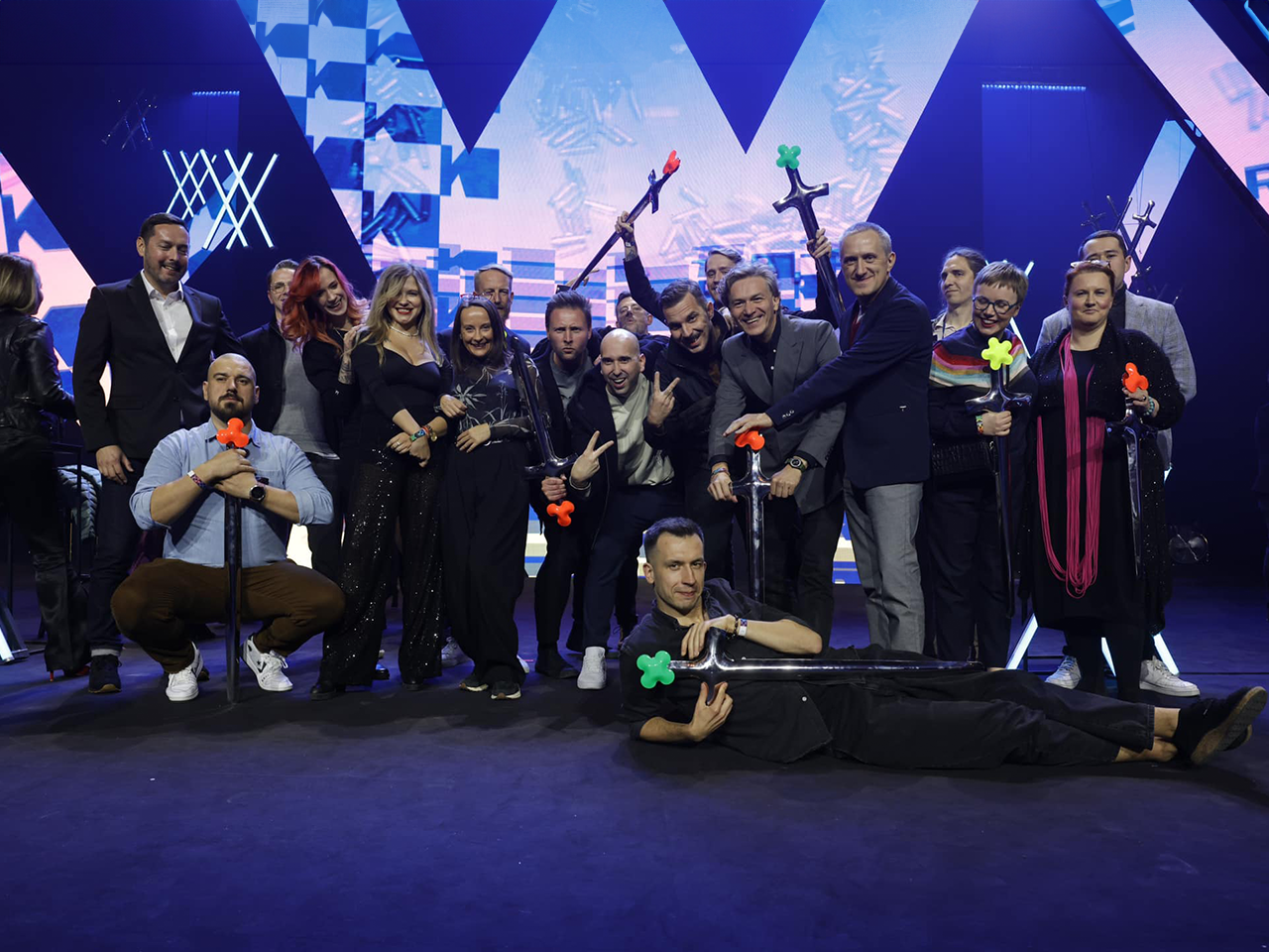 The winners of the WXW Awards 2019 posing together with their trophies. A night filled with celebration and recognition!