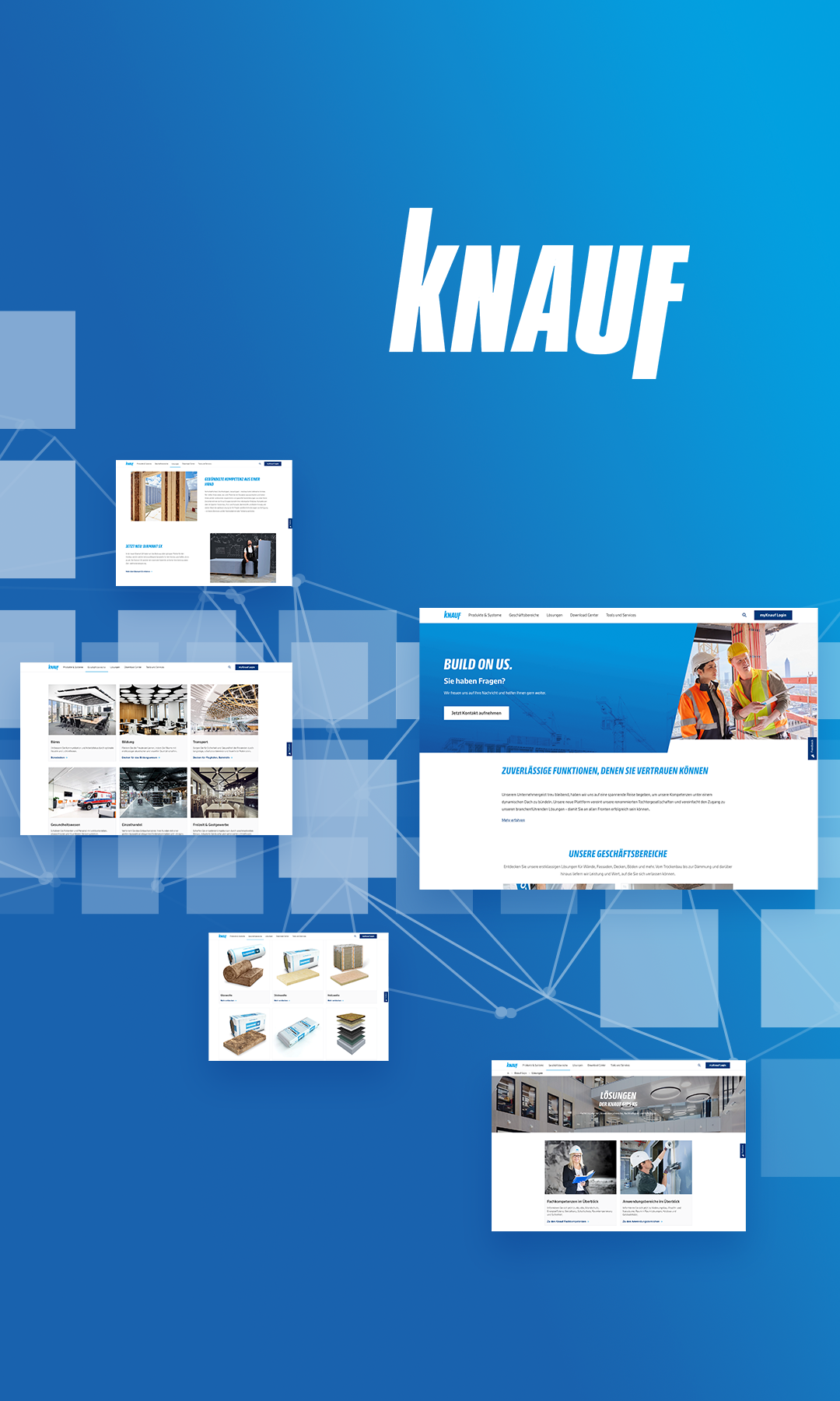 Knauf Website Overview on different Screens