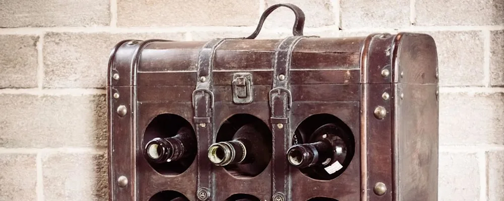 Old vintage suitcases as storage