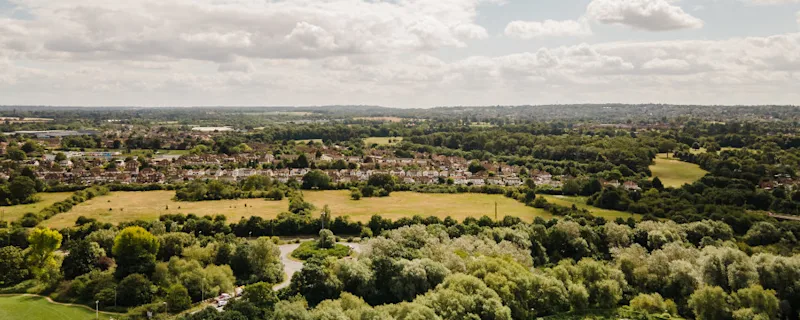 An aerial shot of Watford