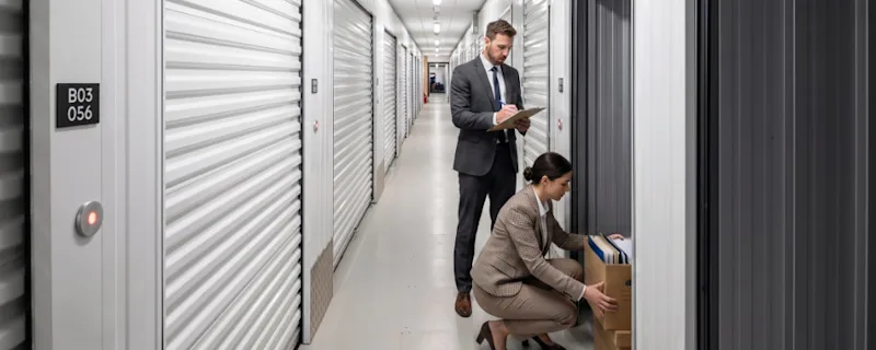 Two business storage customers using STOREX facilities to store archival paperwork