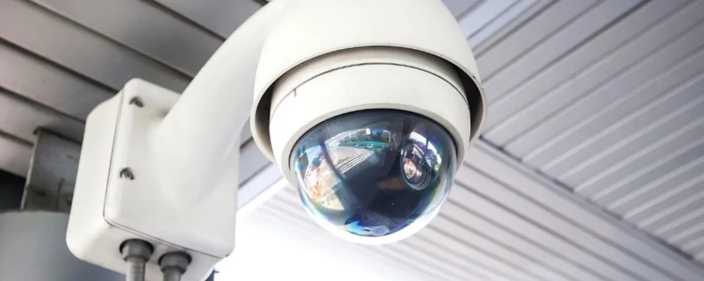 A security camera at a facility