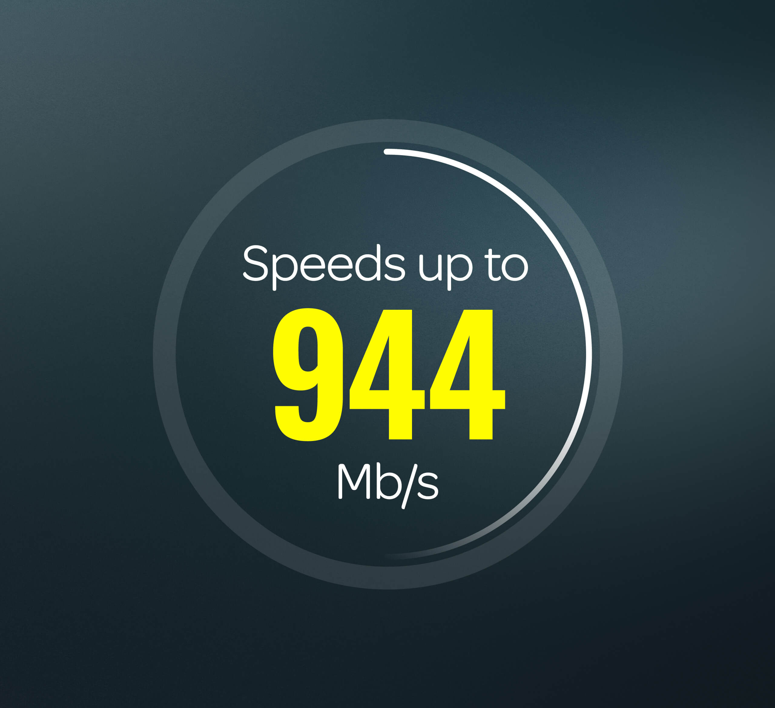 Speeds up to 944Mb/s