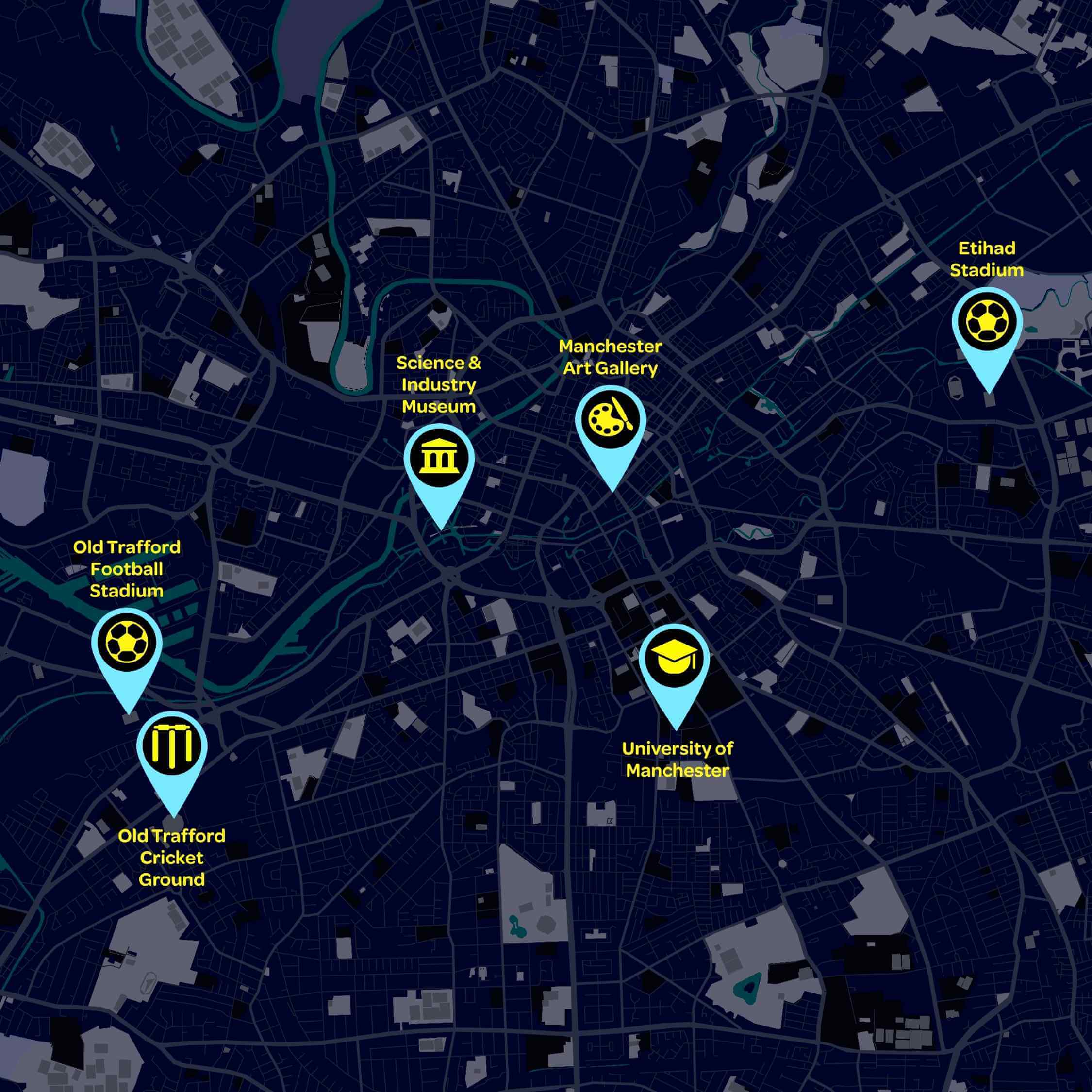 Map of Manchester