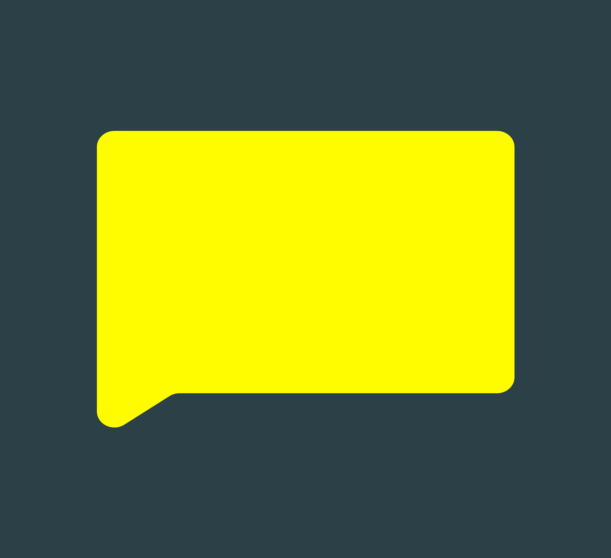 yellow speech bubble