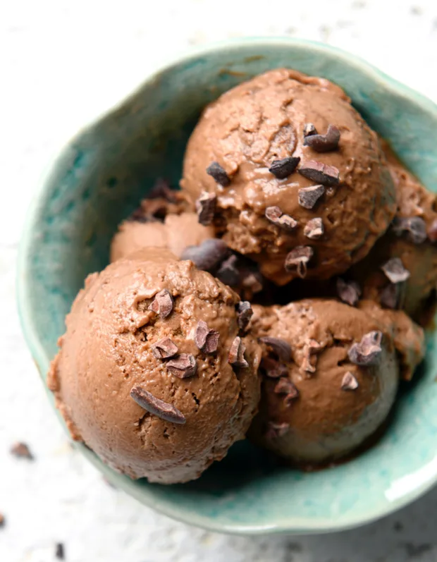 Healthy Vegan Chocolate Chickpea Ice Cream