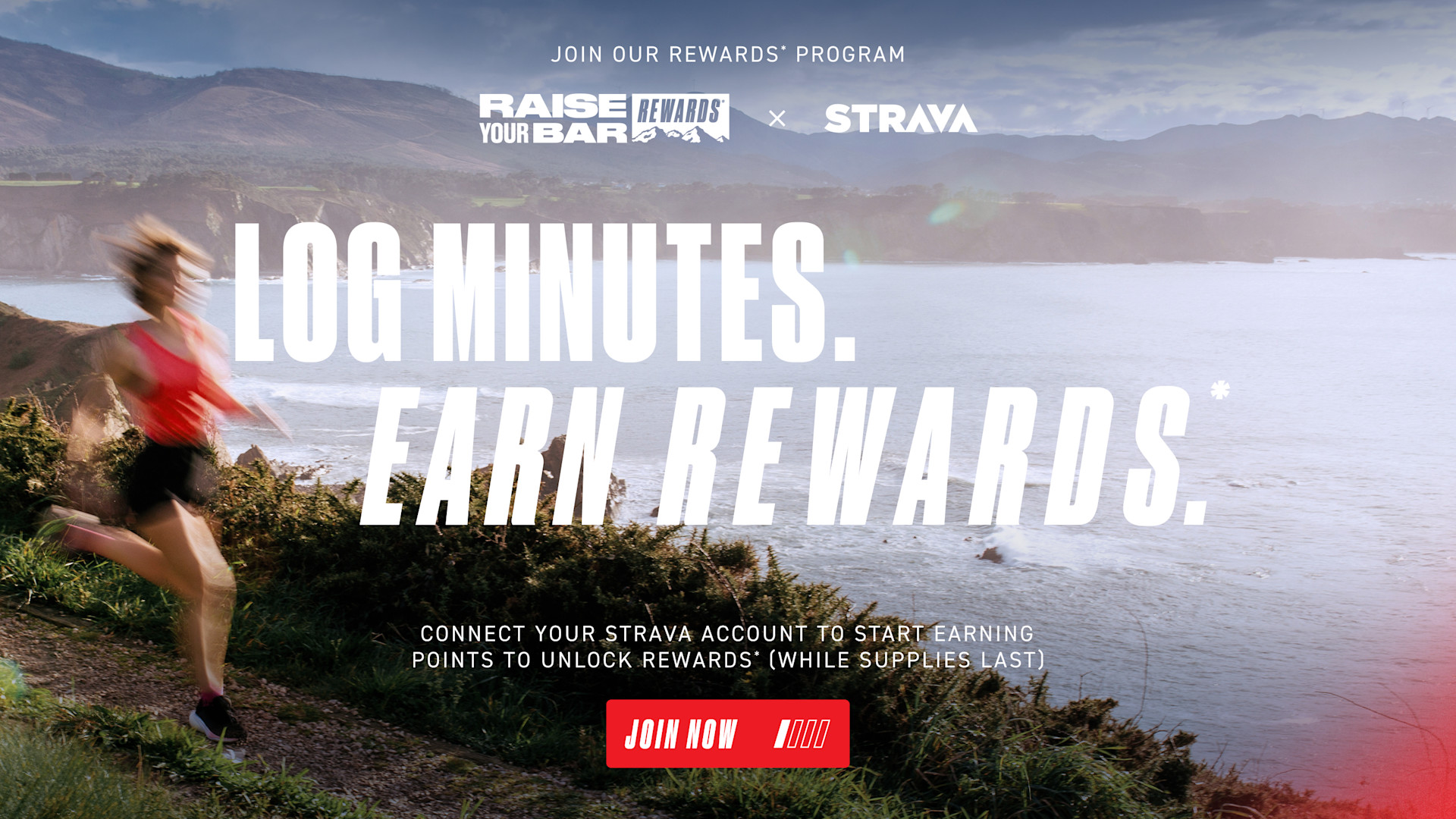 RAISE YOUR BAR Rewards Program Marquee