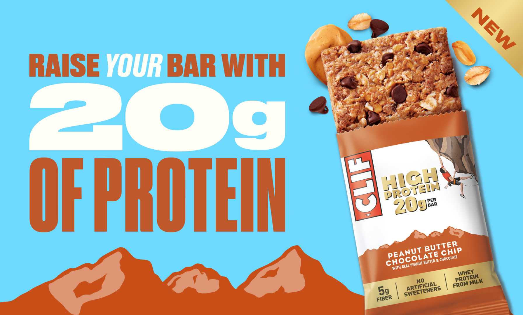 CLIF High Protein Peanut Butter Chocolate Chip