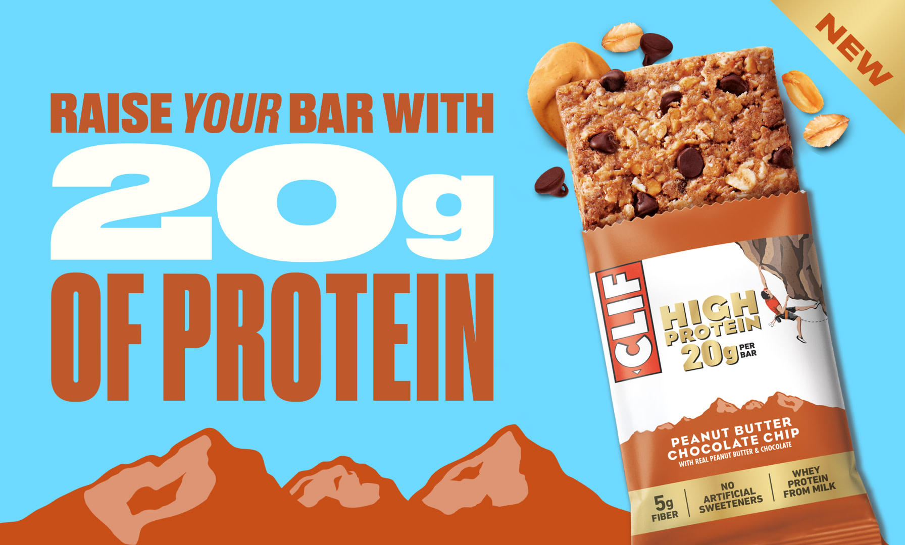 CLIF High Protein Peanut Butter Chocolate Chip