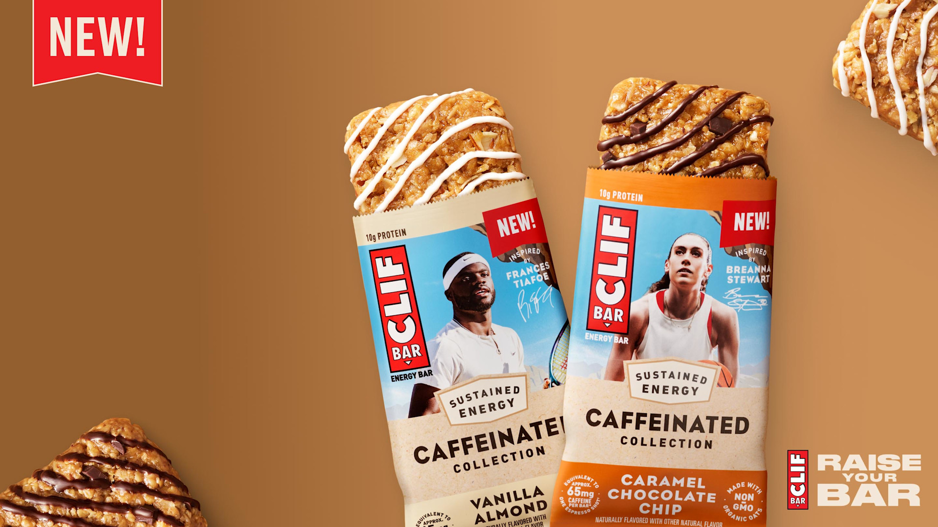 Image of the two bars in the Clif Caffeinated Collection