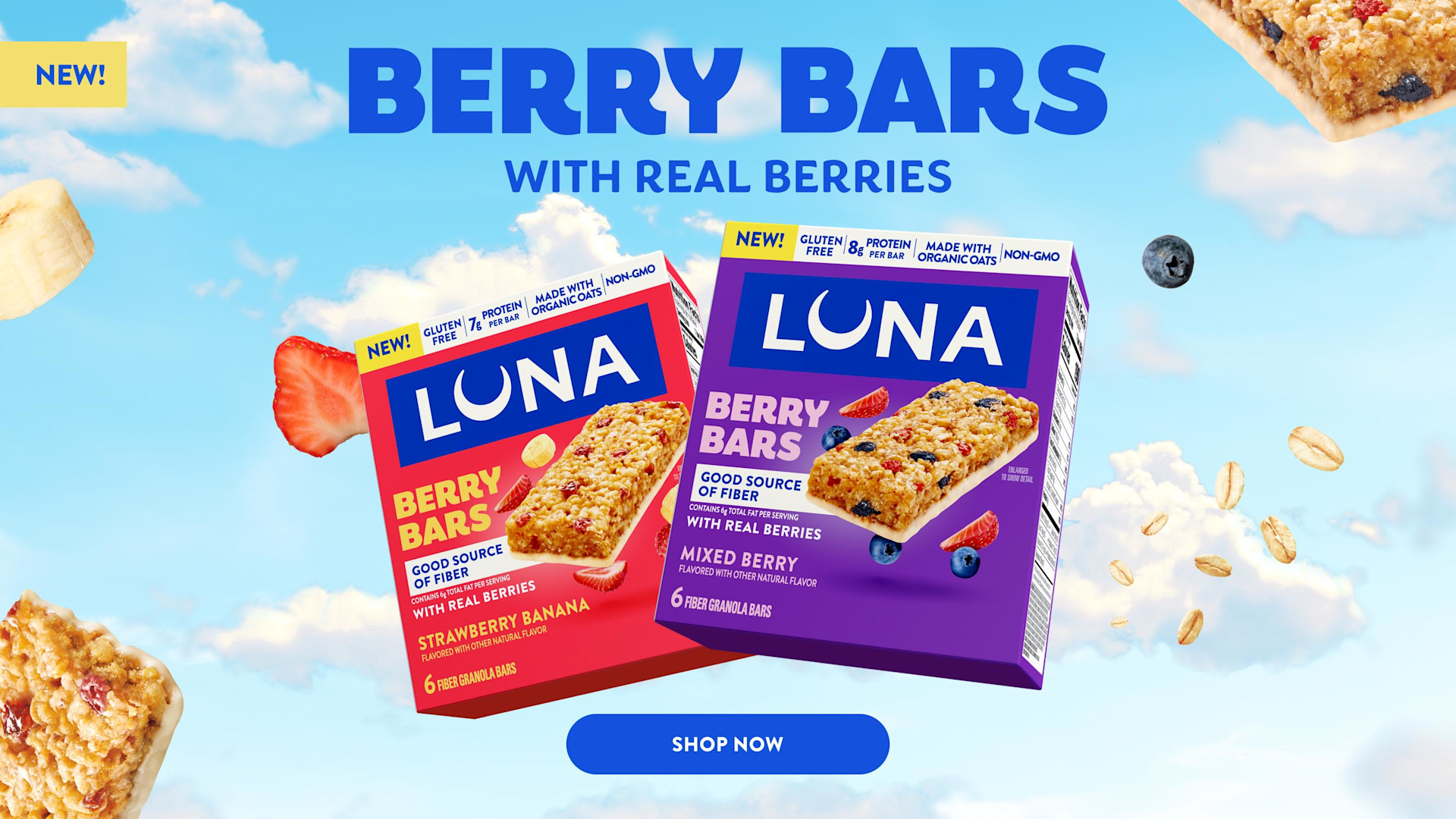 Try New LUNA Bar Berry Bars Flavors