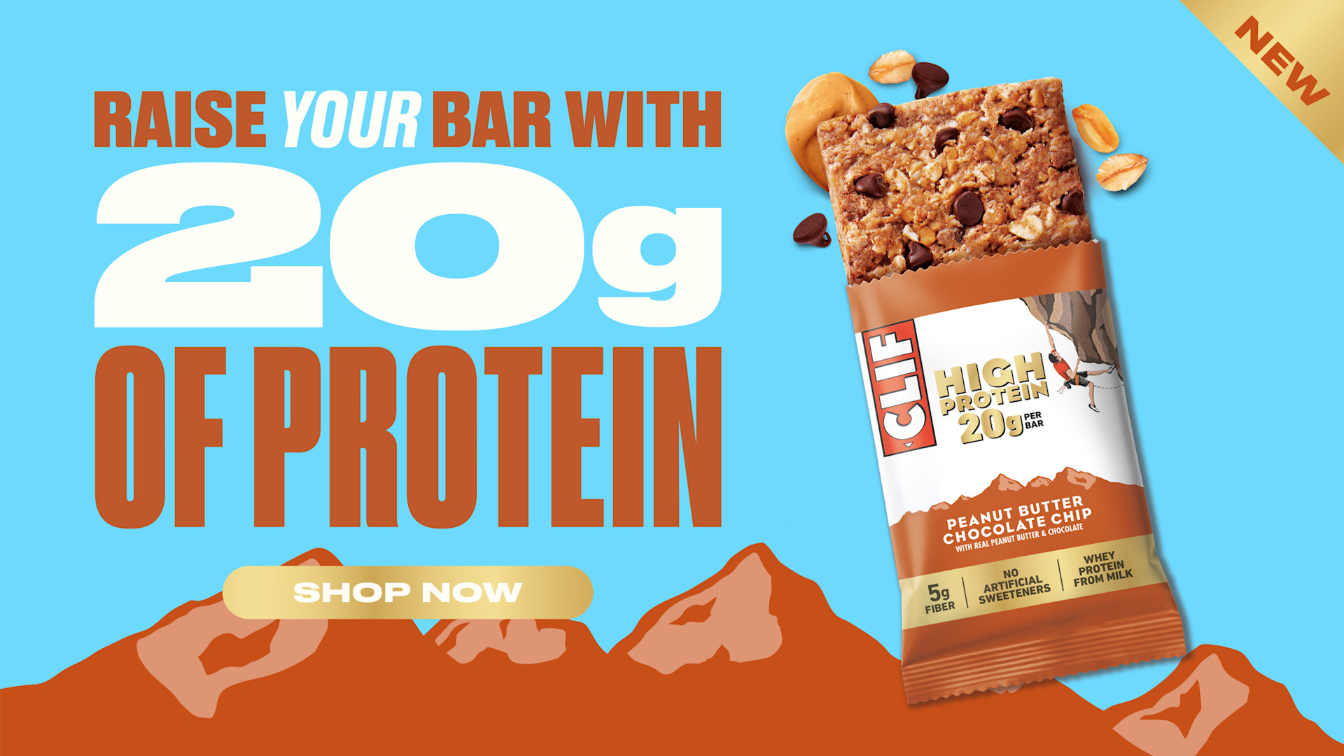 CLIF High Protein Peanut Butter Chocolate Chip