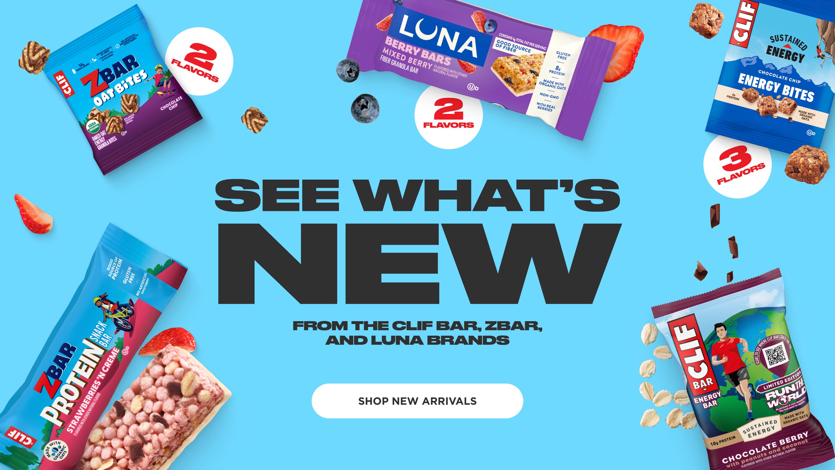 CLIF Bar, Zbar, and LUNA brand products