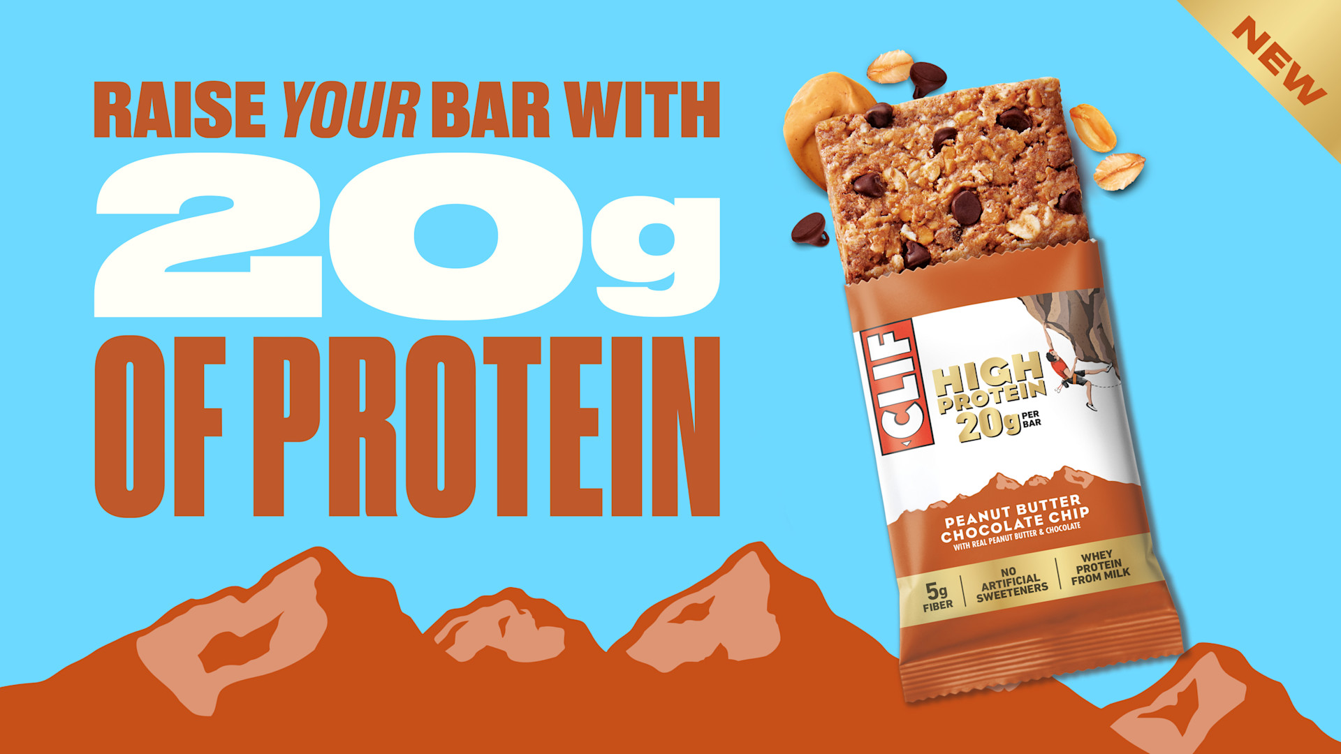 CLIF High Protein Peanut Butter Chocolate Chip