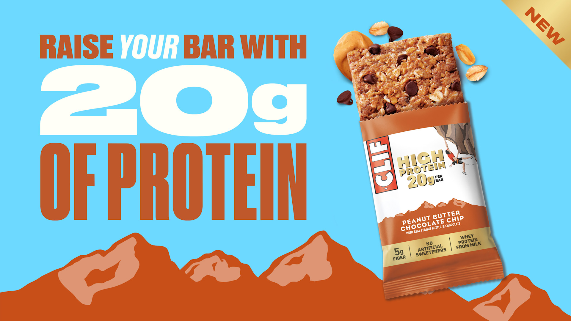 CLIF High Protein Peanut Butter Chocolate Chip
