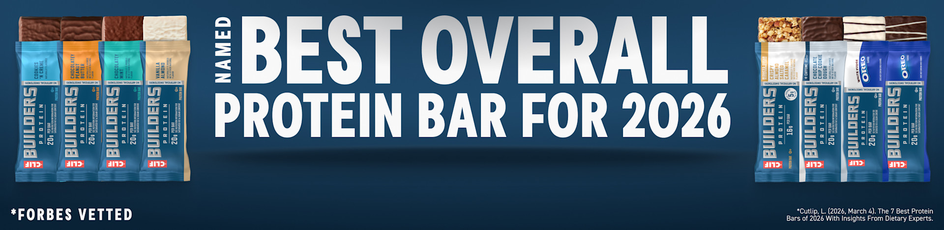 CLIF Builders named best overall protein bar for 2026 in Forbes