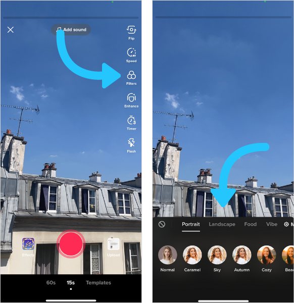 Filters are visual elements you can add to your TikTok videos ranging from simple color overlays to dynamic AR effects.
