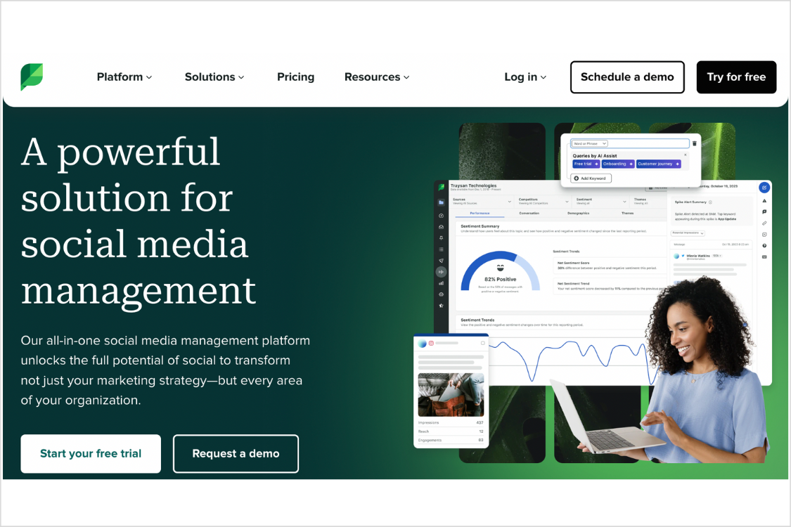 Sprout Social homepage