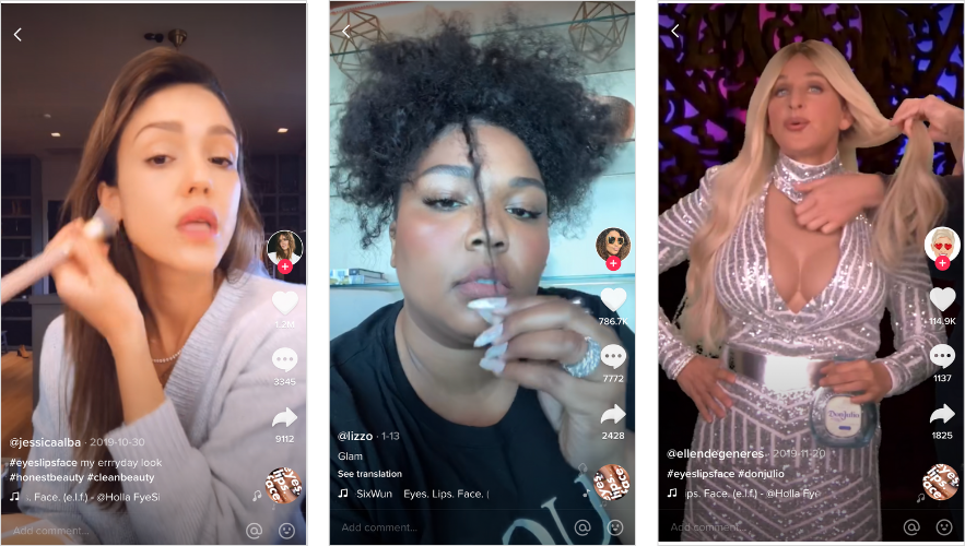 The cosmetics company partnered with TikTok to create an original sound to accompany the challenge.