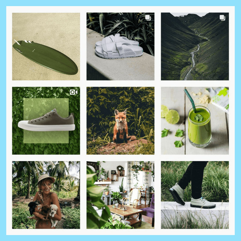 Peoplefootwear’s Color Blocking Instagram Theme