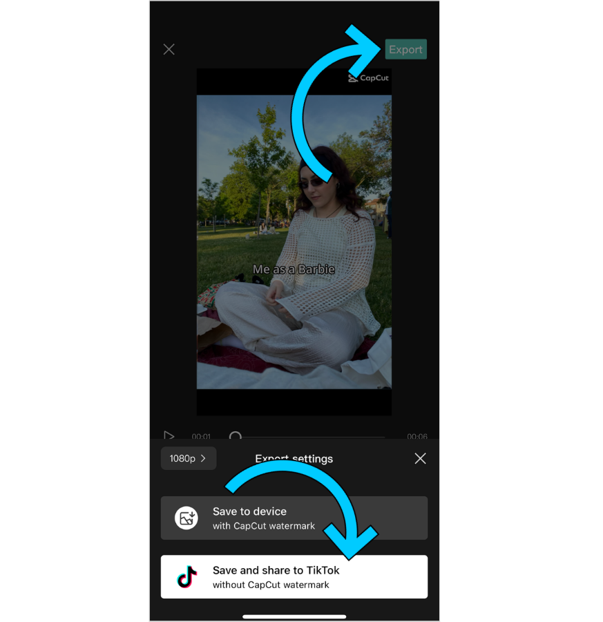 How to export your CapCut template to TikTok without the CapCut watermark. 