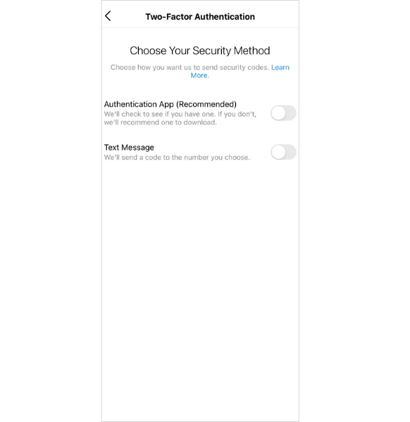 Turn on Two-Factor Authentication